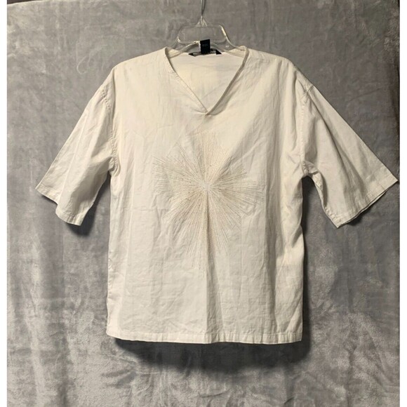 Marc By Marc Jacobs‎ Tee T-Shirt Womens Small Shrunken Fit Glitterbomb Off White - Picture 1 of 14